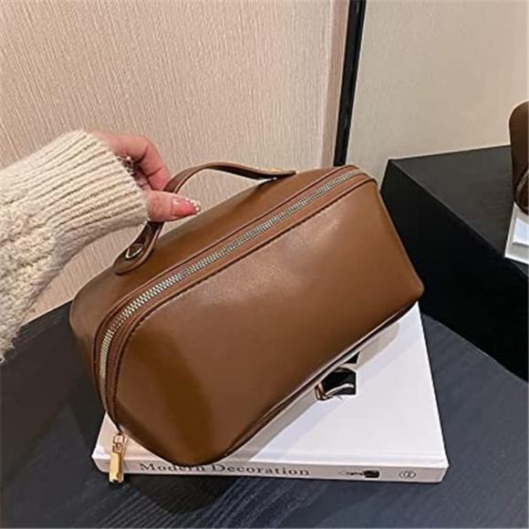 Travel Makeup Bag Makeup Bag Portable Makeup Bag Opens Flat for Easy Access - Picture 4 of 6